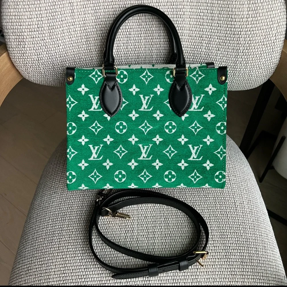 Louis Vuitton LV Green & White Monogram OnTheGo PM Bag